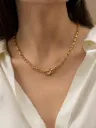 Tiffany HardWear Styled Layered Minimal Gold Necklace