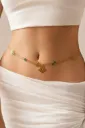 Evil Eye & Emerald Charm Waist Chain
